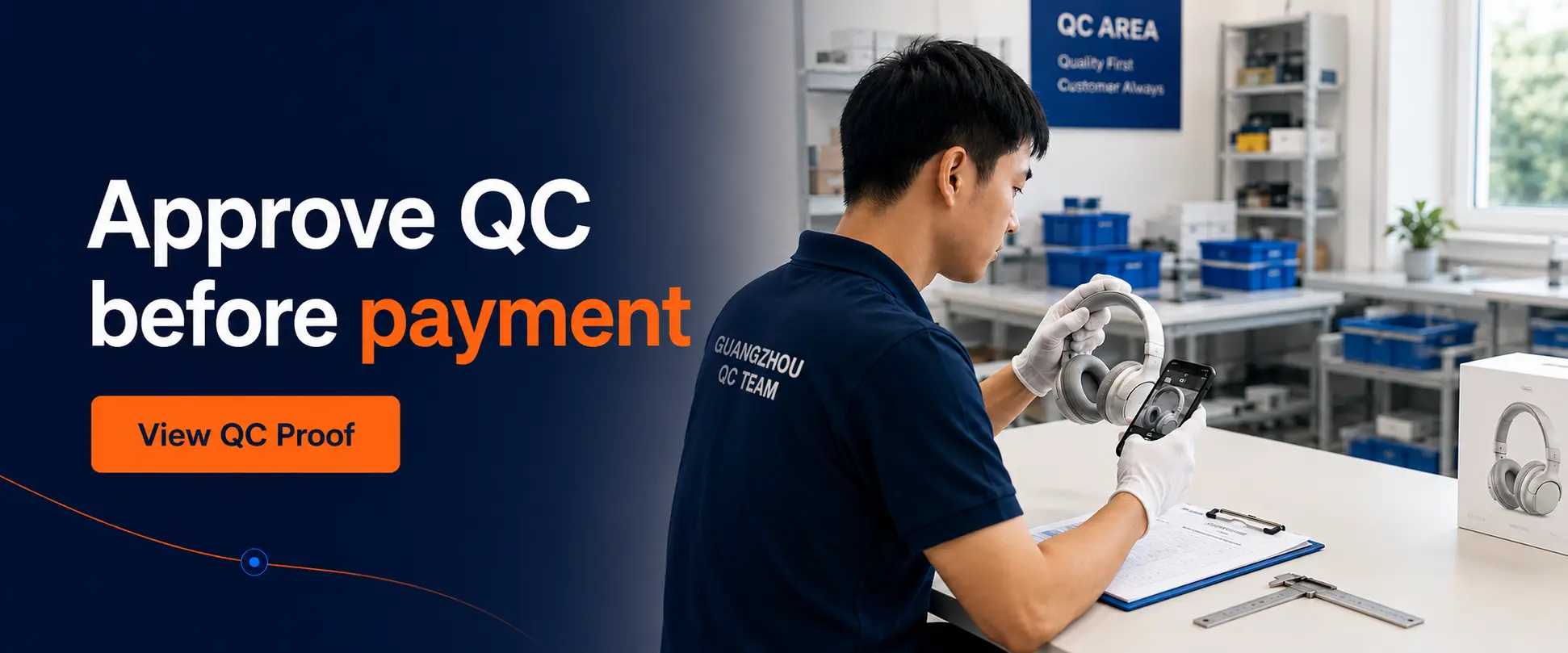 Approve Guangzhou quality-control evidence before final payment